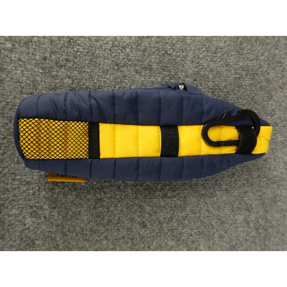 Puffin Drinkwear Sleeping Bag Cooler Navy Blue‎ Yellow Insulated Puffer Jacket